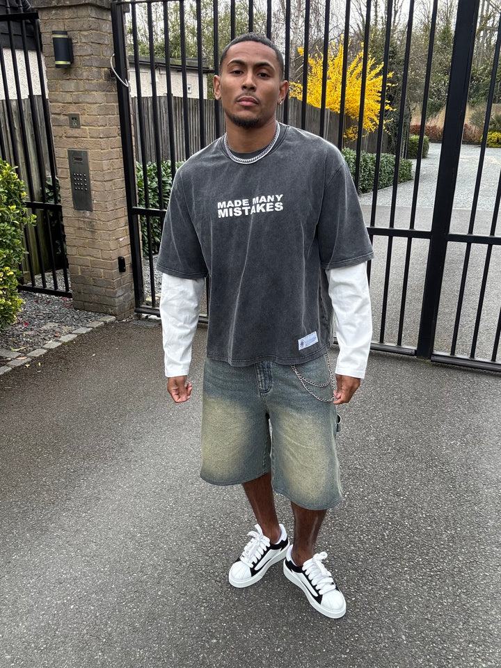 Denim Jorts - Rust Blue